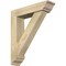 Ekena Millwork Traditional Traditional Rough Sawn Bracket w/ Offset Brace, Douglas Fir, 6"W x 24"D x 28"H BKT0604X24X28TRA01RDF - alternate 1